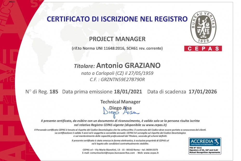 Certificazione Project Manager